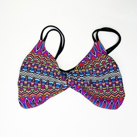 L*Space Bikini Top Native Dance Hartley Twisted Knot Strappy Large Multi NWT New - Picture 3 of 8